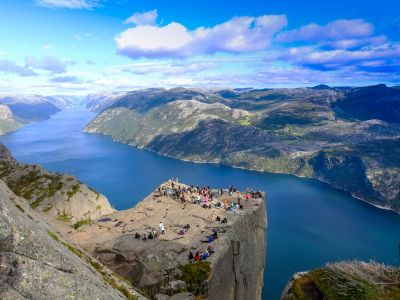 Visit Stavanger and hike to the spectacular cliff of Preikestolen