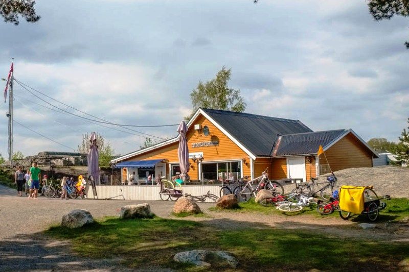 Granholmen Camping Sandefjord gezellig terras