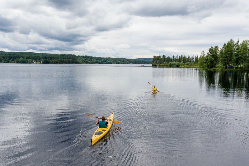 Lyngstrand Camping Randsfjord kanovaren of kajakken