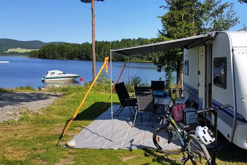 Odin Camping Royse uitzicht vanaf de camping