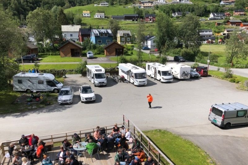 Skysstasjonen Kro og Camping terras in Roldal