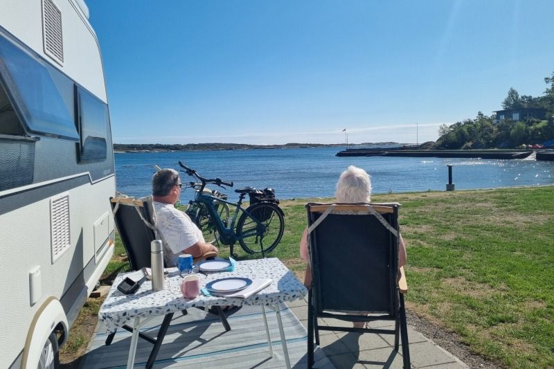 Stolpestad Camping kampeerplaatsen aan het water
