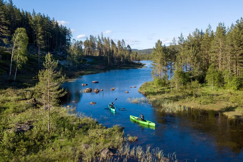 Villmarks Eventyret Camping kajakken